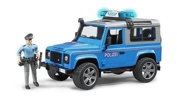 Bruder 02597 Policja dźwięk figurka Land Rover