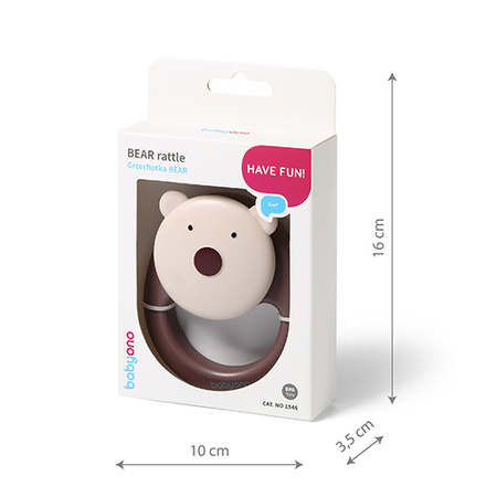 Babyono 1546 Grzechotka BEAR zabawka sensoryczna dla niemowląt 3m+