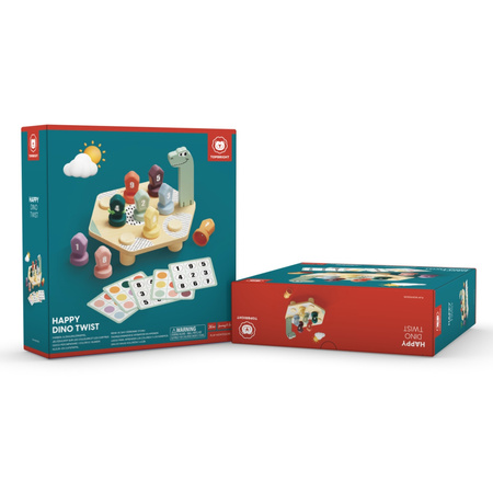 Topbright 121144 Gra do nauki kolorów i liczb Dino 36m+, Zabawka edukacyjna