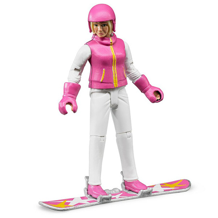 Bruder 60420 Figurka kobiety na snowboardzie