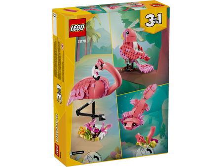 LEGO Creator 31170 Dzikie zwierzęta: różowy flaming 3w1 288 el. 8+