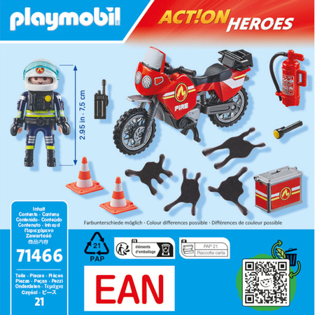 Playmobil 71466 Motocykl Straży pożarnej z akcesoriami
