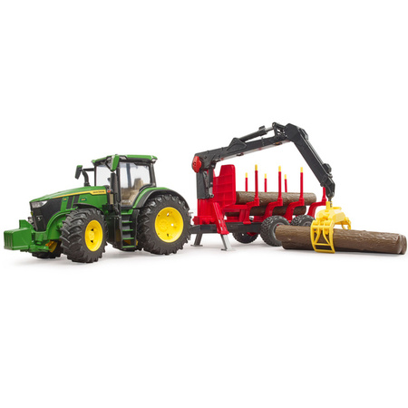 Bruder 03154 Traktor John Deere z przyczepą leśną