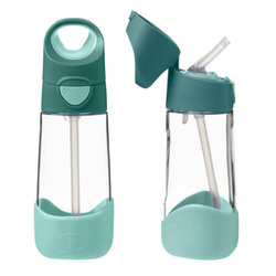 b.box 500307 Butelka tritanowa ze słomką 450 ml b.box Emerald Forest