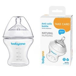 BabyOno 1450 Butelka antykolkowa NATURAL 180ml