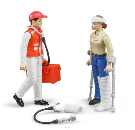 Bruder 62710 bWorld figurki ratownik i pacjentka