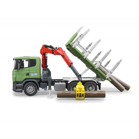 Bruder 03524 Scania ciężarówka do drzewa żurawiem 