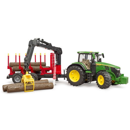 Bruder 03154 Traktor John Deere z przyczepą leśną