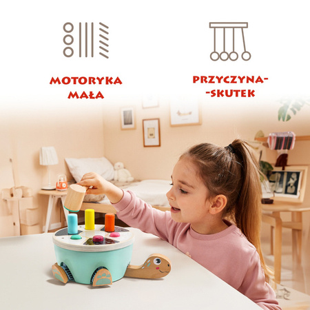 Topbright 121097 Gra motoryczna Żółw Drewniana wbijanka - 18 mies.+