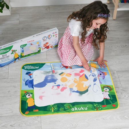 AKUKU A0638 Magiczna Mata Wodna TREFLIKOWA AKUKU + Pisaki i Szablony