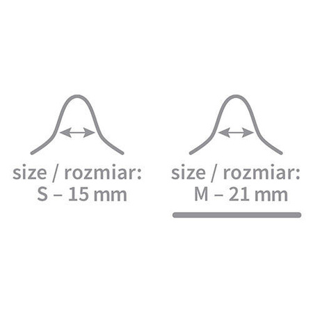 Babyono 823/S Silikonowe osłonki na piersi Anatomiczny kształt roz.S 21mm