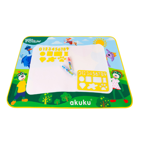 AKUKU A0638 Magiczna Mata Wodna TREFLIKOWA AKUKU + Pisaki i Szablony