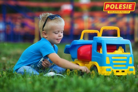 Polesie 6614 Jeździk Pchacz Ciężarówka Wywrotka Wader 1+ Szerokie Koła