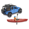 Bruder 02529 Jeep Wrangler Rubicon Unlimited z kajakiem i figurką