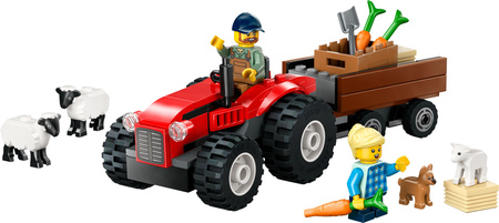 LEGO City 60461 – Czerwony traktor z przyczepą i owcą