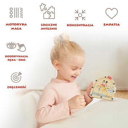 Topbright 121138 Drewniana gra zręcznościowa Nakarm kurę – 36 mies.+