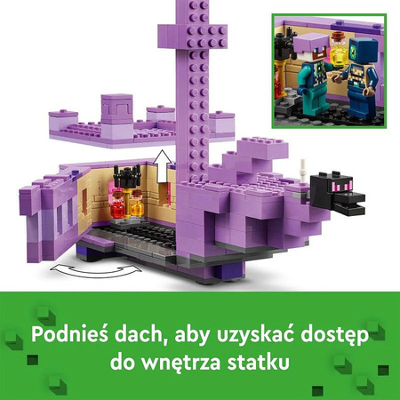 LEGO Minecraft 21264 Smok Kresu i statek Kresu zestaw 657 el 8+