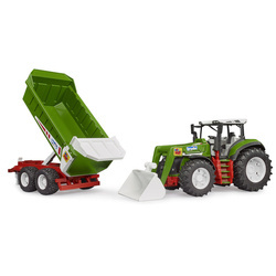 Bruder 03452 Ciągnik ROADMAX z ładowaczem czołowym i przyczepą wywrotką
