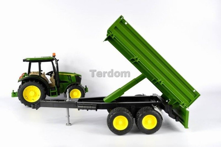Bruder 02108 traktor John Deere 5115M z przyczepą