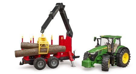 Bruder 03154 Traktor John Deere z przyczepą leśną