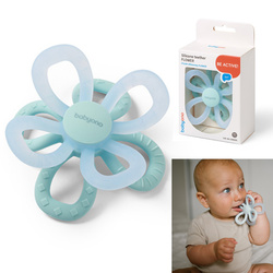Babyono 1596/02 Gryzak silikonowy FLOWER dla niemowląt 0m+