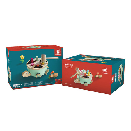 Topbright 121097 Gra motoryczna Żółw Drewniana wbijanka - 18 mies.+