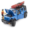 Bruder 02529 Jeep Wrangler Rubicon Unlimited z kajakiem i figurką