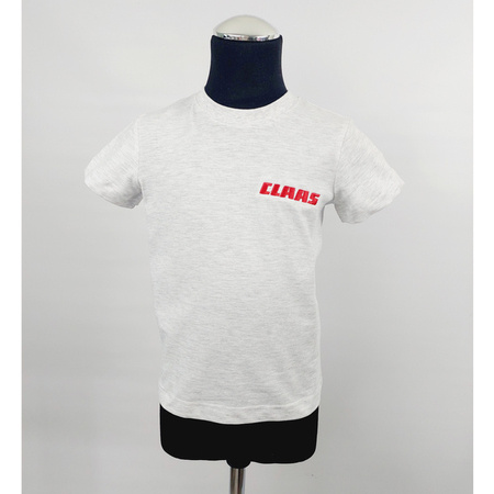 CLAAS 158cm SZARA Koszulka haftowane logo bawełna