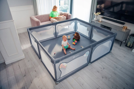 Lionelo Willow XL Grey Concrete – Kojec Dla Dziecka 207×187 cm