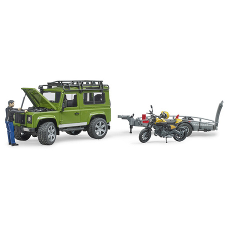 Bruder 02589 Land Rover laweta z motocyklem Ducati