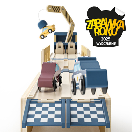 Topbright 121190 Transporter samochodów i tor wyścigowy 2w1, 36m+