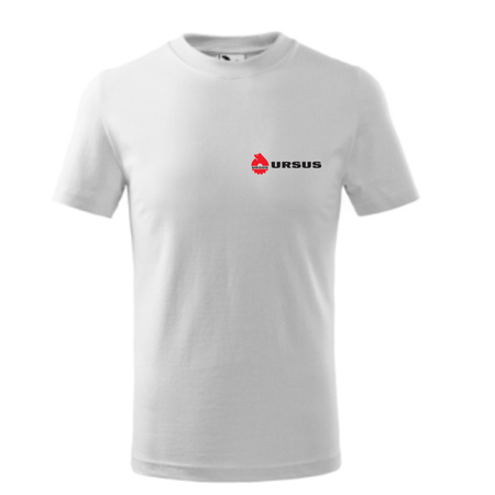 URSUS 158cm biała Koszulka haftowane logo bawełna