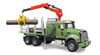 Bruder 02824 MACK z dźwigiem przyczepą i pniami