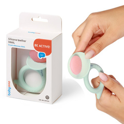 Babyono 1597/01 Gryzak silikonowy SNAIL dla niemowląt 0m+