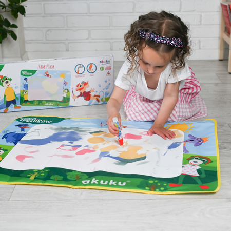 AKUKU A0638 Magiczna Mata Wodna TREFLIKOWA AKUKU + Pisaki i Szablony