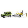 Bruder 02593 Land Rover z przyczepą i koparką