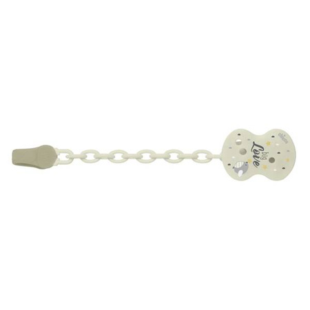 CHICCO 29621 szary łańcuszek z klipsem do smoczka