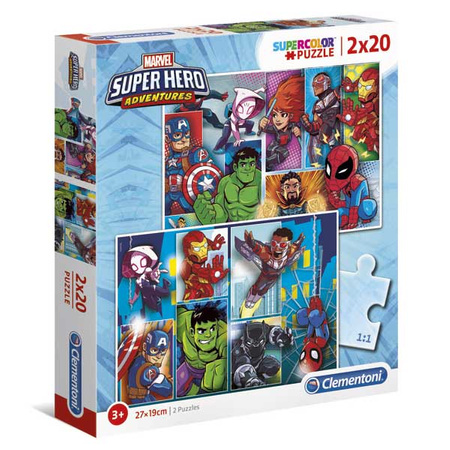 Cleentoni CLM24768 Puzzle Superhero 2 x 20el.