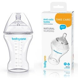 BabyOno 1451 Butelka antykolkowa NATURAL 260ml