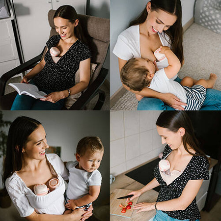 Babyono 1002 Podwójny laktator muszlowy elektryczny TWINNY bez użycia rąk 