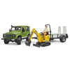 Bruder 02593 Land Rover z przyczepą i koparką