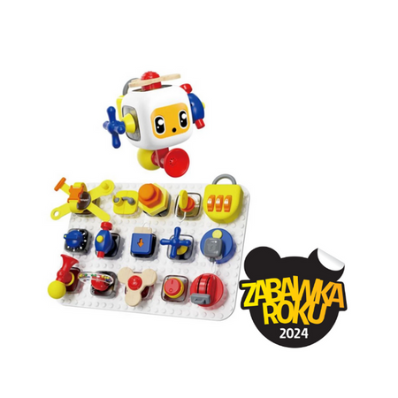 Topbright 121062 Tablica manipulacyjna z kostką 12m+ 15 elementów edukacyjnych