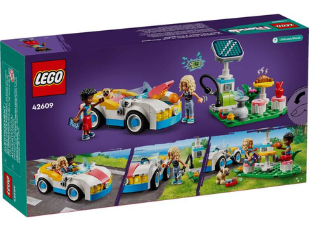 LEGO Friends 42609 - Samochód elektryczny i stacja ładująca