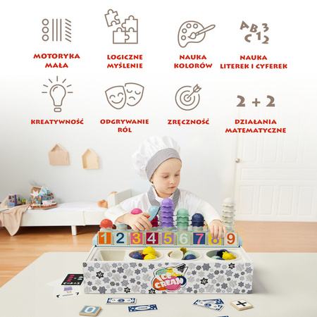 Topbright 121090 Lodziarnia matematyczna 24m+ Liczenie, kolory, 45 gałek