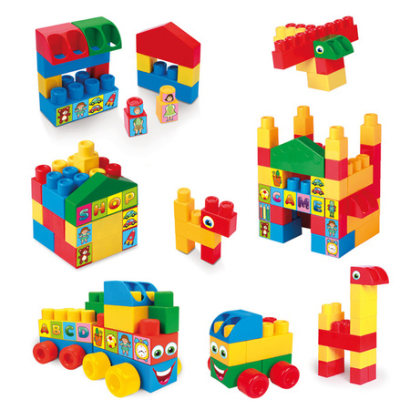 Wader 41593 Big Blocks Zestaw 100 Klocków Kolorowych