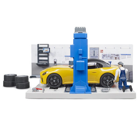 BRUDER 62110 Warsztat samochodowy z mechanikiem