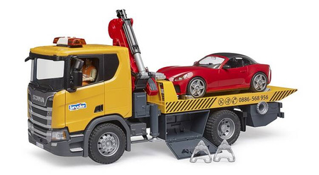 Bruder 03552 Scania Super 560R Laweta pomocy drogowej i Roadster