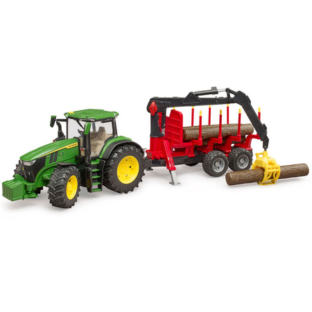 Bruder 03154 Traktor John Deere z przyczepą leśną