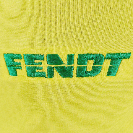 FENDT 158cm ŻÓŁTA Koszulka haftowane logo bawełna