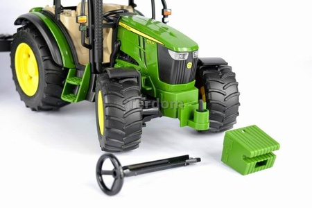 Bruder 02108 traktor John Deere 5115M z przyczepą
